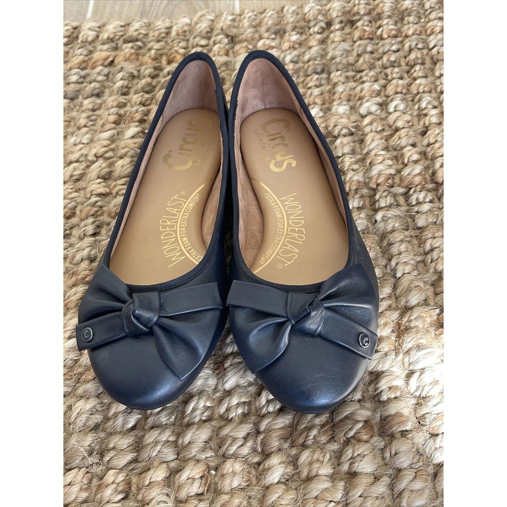New Circus Sam Edelman Women's Connie Ballet Flat Navy Wonderlast Cushion 7 M
